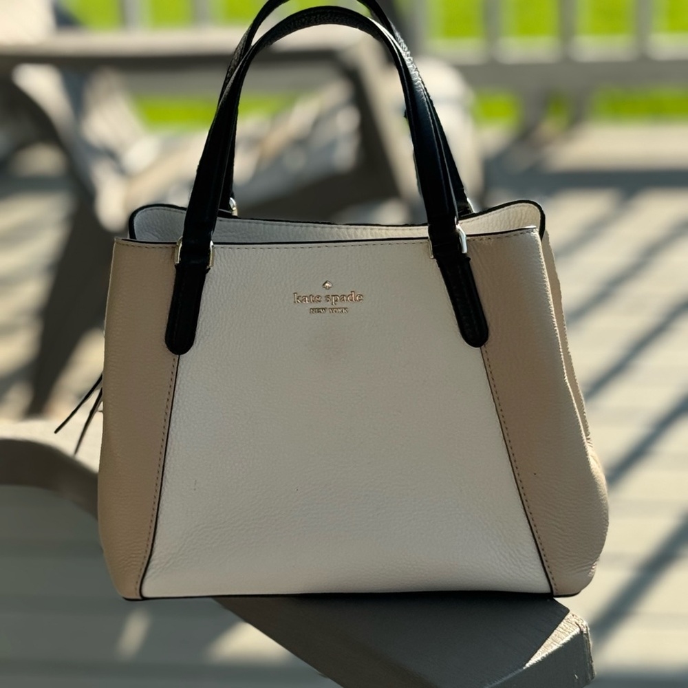 kate spade Elegant Black and Cream Satchel - Picture 5 of 6